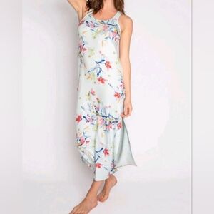 P.J. Salvage Lt Blue Floral Print Sleep Dress L